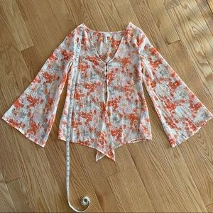 Boho Floral Top- Hang Ten Size Small